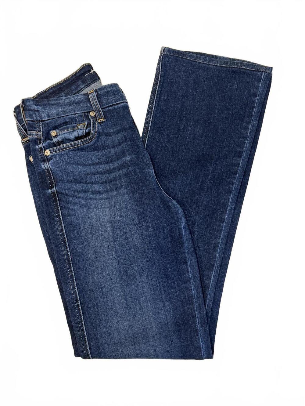 7 For All Mankind Kimmie Bootcut Stretch Jeans Dark Wash Stretch Denim Size 27